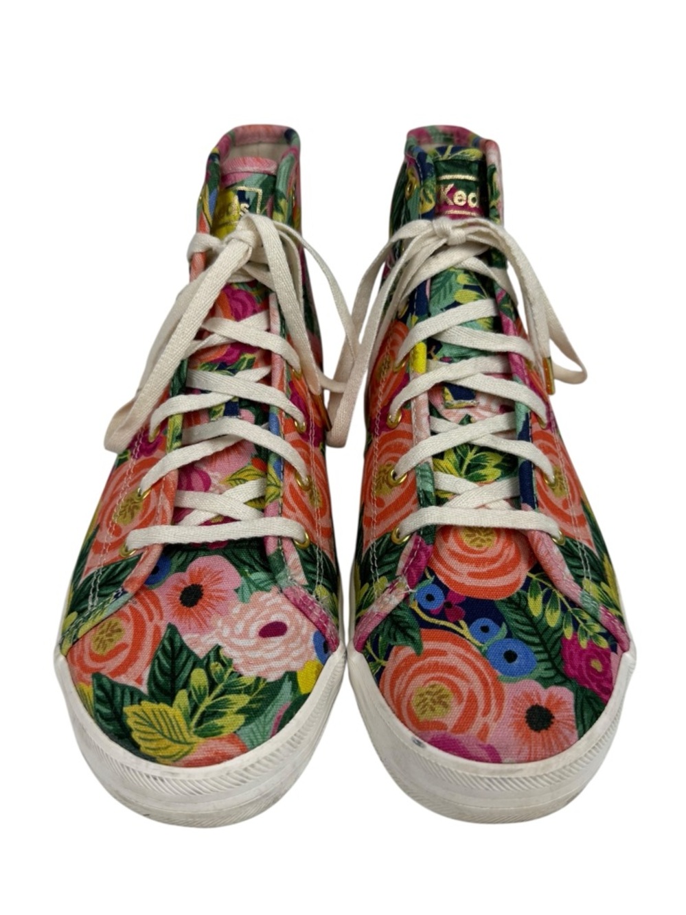 Keds X Rifle Paper Co. Kickstart Hi Juliet Sneaker High Top Floral Size 8.5 - Picture 5 of 12